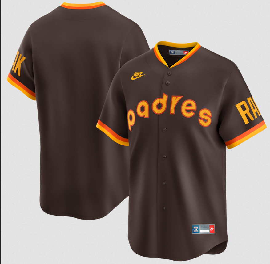 Men San Diego Padres Nike Brown Cooperstown Collection Limited Jersey->san diego padres->MLB Jersey